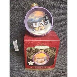 Vintage 1997 Hallmark "The Warmth of Home" Kinkade Ornament Christmas